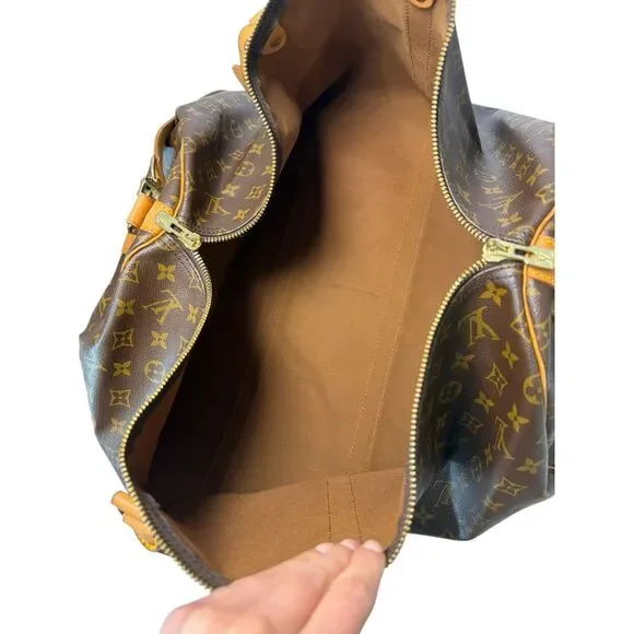 Louis Vuitton Monogram Keepall Bandouliere 55 With Strap COA Included - Picture 9 of 14